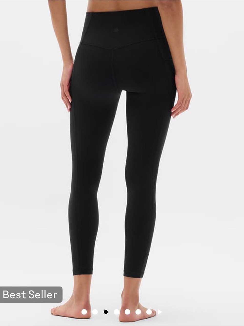 Athleta Black Salutation stash 7/8 Performance Leggings - Picture 2 of 5
